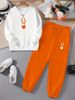 Women's Heart-Print Sweater & Pants Set – Cozy Loose Fit Casual Outfit (White-Brown/White-Orange/White-Green, S-XXL)_ecoleips.com