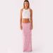 Elegant Sequin Maxi Bodycon Skirt With Floral Embroidery, Women's Formal & Party Long Pencil Skirt (Blue, Pink, Green, Hot Pink, Orange)_ecoleips.com