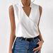 Women's Clothing Chiffon Shirt Women's V Neck Sleeveless Chiffon Shirt Women_ecoleips.com