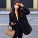 Women's Petite Style Suit Jacket Trendy Korean Casual Outerwear High-End Spring Autumn_ecoleips.com