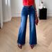Women's Clothing Flared Jeans – High Waist Bootcut Denim Pants With Stretch, Slimming Dark Blue Wide Leg Trousers For Work & Casual_ecoleips.com