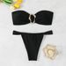 Sexy Strapless Two Piece Swimsuit New European American Style Bikini Set For Women_ecoleips.com