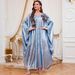 Modest Evening Dress Elegant Modest Maxi Dress Batwing Sleeves & Embroidered Appliqué (Breathable Polyester, Versatile One-Size)_ecoleips.com