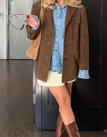 Oversized V-Neck Button-Down Shirt Jacket, Long Sleeve Workwear Blouse With Pockets, Wine Red/Brown Relaxed Office Top (S/M/L)_ecoleips.com