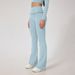 Women’s Clothing High Waist Hip Lace Nude Yoga Pants Running Fitness Flared Pants Sports Casual Trousers_ecoleips.com