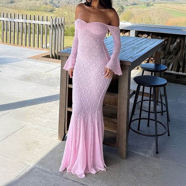 Diyun European American Y2K Tube Top Hollow Sleeve Long Dress Women's Clothing 2025 Autumn And Winter Independent_ecoleips.com