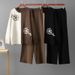 Color Block Knitted Sweater Set for Women European And American Style Wide Leg Pants Two Piece Slimming Casual Fashionable Autumn Winter_ecoleips.com