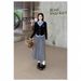 Women's Preppy Style Two Piece Polo Collar Long Sleeve Shirt Factory Direct Stock for Spring And Autumn_ecoleips.com