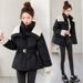 Winter Women's Short Puffer Jacket – Slim-Fit Waist-Defining Coat With Thickened Insulation, Casual & Chic Outerwear For Petite To Plus Size_ecoleips.com