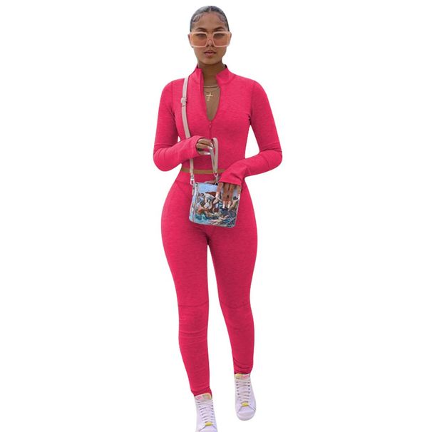 Streetwear Essentials: Women's Long-Sleeve Fleece Hoodie & Jogger Set – Solid Color Athleisure Two-Piece (Black, Orange, Rose, Mustard, Brown)_ecoleips.com