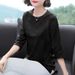 2026 Spring/Summer Collection: Women's Base Layer Shirt With Medium-Length Sleeves, Pure Color Design, Seven-Quarter-Len_ecoleips.com