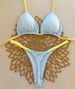 2025 New European And American Style Nylon Heart Bikini Set Solid Color Low Waist Tie-Up Women's Swimwear_ecoleips.com