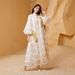 Women's Clothing Sequins Burnt Flower Evening Puff Sleeve Dress_ecoleips.com