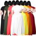 AP7025 plus Size Women's Two Piece Set European American Fashion Solid Color Cross Strap Swing Skirt for plus Size Women_ecoleips.com