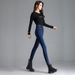 Elastic Waist High-Waisted Jeans For Women, New Spring And Autumn Slimming Stretch Tummy Control Plus Size Skinny Pants_ecoleips.com