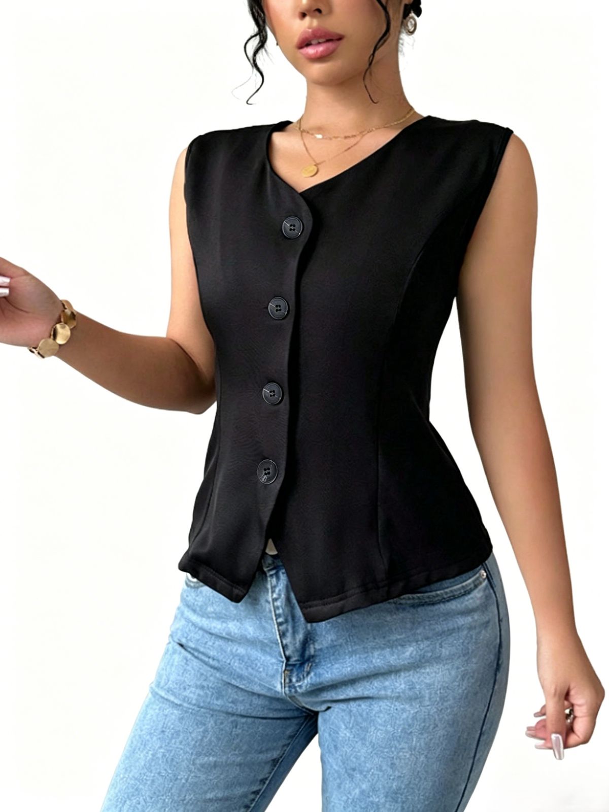 Sexy Style Spaghetti Strap Tank Top, Slim Fit Sweetheart Neck Cami For Summer_ecoleips.com