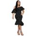 Women's Clothing fashion sexy oblique collar wrapped chest lotus leaf collar irregular banquet dress _ecoleips.com