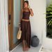 Summer Sexy Hot Girl Style Two Piece Set Solid Color Camisole Tank Top with Ruffled Irregular Skirt for Women_ecoleips.com