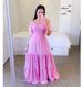 2025 Cross-Border New Spring Summer European And American Women's Off-Shoulder Floral Long Fairy Dress_ecoleips.com