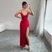 Women's Sexy Slit Bodycon Dress - Summer Sleeveless Suspender Skirt (High Split, Stretchy Fabric, Clubwear, One Step Mini Dress)_ecoleips.com