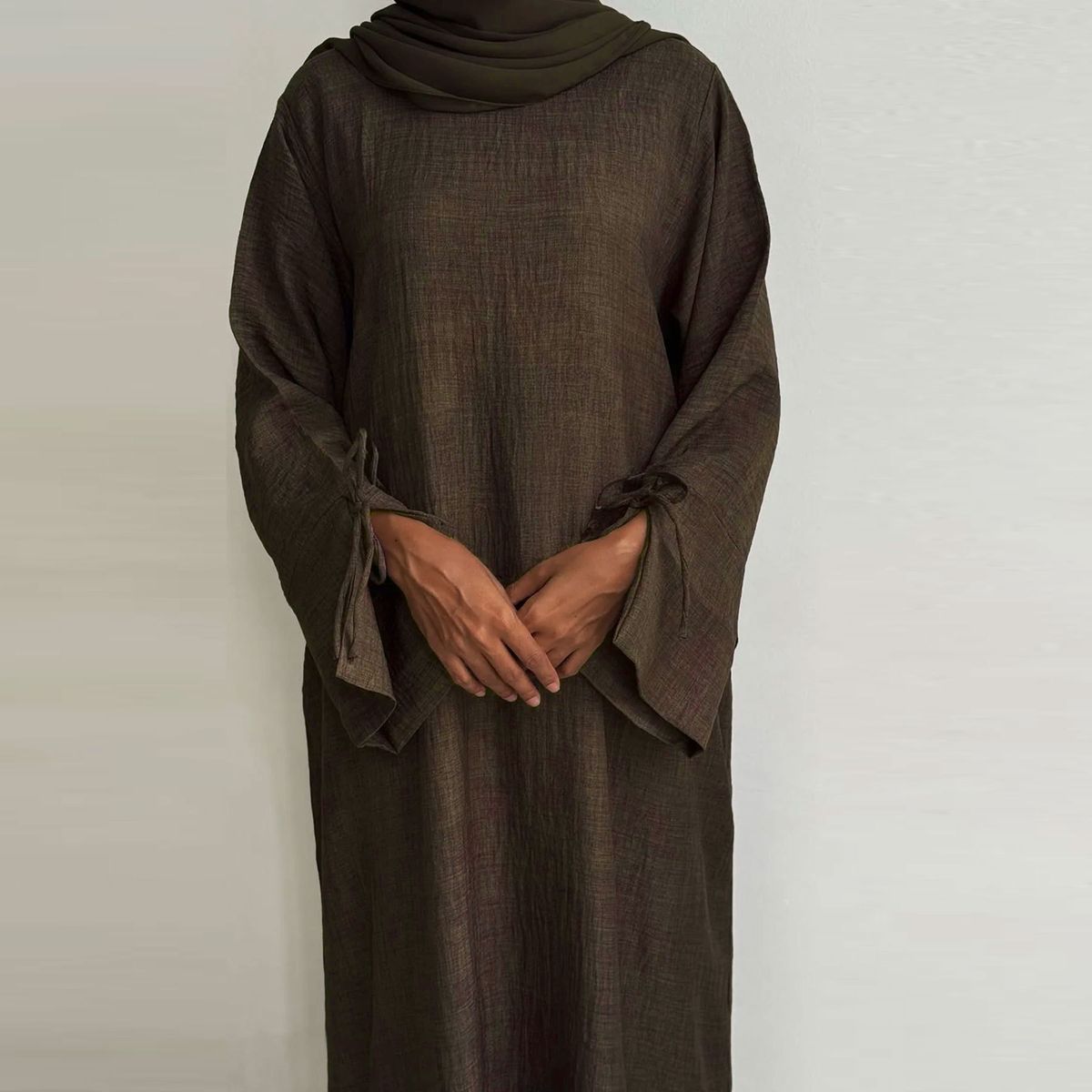 Verve Hot Sale New Arrival Muslim Clothing Elegant Bandage Dress Dubai Abaya_ecoleips.com