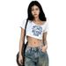 Summer New Women's Short Asymmetrical Neck Off-Shoulder Top Street Style Versatile Short Sleeved Hot Girl American Clothing_ecoleips.com