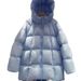 Women's Clothing Ultra-Light Puffer Hooded Coat For Women - Mid-Length Winter Jacket With Cloud-Like Warmth, Straight Cut, Zipper Closure_ecoleips.com
