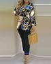 Women's Clothing 2023 spring and summer printed fashion 2 piece suit_ecoleips.com