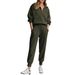 Independent Station European And American Cross-Border Women's New Fashion Half-Zip Sweatshirt Sleeve Long Pants_ecoleips.com