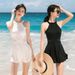 High-end One-piece Swimsuit Women's Hot Spring Skirt 2025 New Internet Celebrity Style Belly-covered Conservative Swimsuit_ecoleips.com