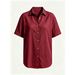 High-End Women's Casual Lapel Shirt Spring/Summer Loose Fitting Versatile Clothing_ecoleips.com