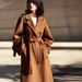 Luxury Double-Faced Wool & Cashmere Coat – Water Wave Texture | Oversized Longline Trench (Black/Deep Caramel/Light Camel/Navy/Emerald)_ecoleips.com