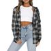 Women's Clothing 2025 Autumn Winter New Hooded Sweatshirt Button Casual Shirt Jacket_ecoleips.com