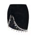 Women's Black Knitted Bikini Cover Up Dress Sexy Slit Seashell Starfish Tassel Decorations Beachwear_ecoleips.com