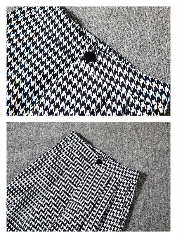 Women's Clothing Small Suit New Commuter Style Loose Long Sleeved Casual Houndstooth Suit Jacket For Women_ecoleips.com