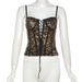 Women's Sexy Leopard Print Suspenders Body Shaping Clothes With Thin Shoulder Straps Slim Fit Tops_ecoleips.com