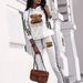 Women's Clothing Women's Style Autumn Winter Casual Vacation Hooded Printed Long Sleeve Two Piece Set With Side Stripe Design_ecoleips.com