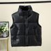 Aria Basics 2025 New PU Down Cotton Vest Korean Style Loose Fit Short Slimming Jacket Petite People With Stand Collar For Autumn And_ecoleips.com