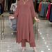 Women's Ice Silk Solid Color Split Stand Collar Shirt And Trousers Set Cross Border Factory New Loose Clothing_ecoleips.com