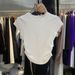 Summer Women's Slim Fit T-Shirt Pure Desire Short Sleeve Pullover Top Solid Color Waist Design For Hot Girls_ecoleips.com