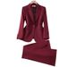 Women's Clothing Women's High-End Red Suit Jacket New Spring Autumn Fashionable Elegant Professional Blazer For Annual Meetings And Hosting_ecoleips.com