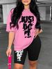 Women's Printed Fashion Two-Piece Set Casual Comfortable Polyester Pants Combo_ecoleips.com