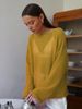 Hollow Knitted Sweater Europe, America 2025 Spring And Summer New Women's Perspective Thin Large Round Neck Horn Sleeve Knitted T-shirt_ecoleips.com