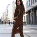 Urban Athleisure 2-Piece Set – Trendy Letter Print Hoodie & Joggers For Streetwear Enthusiasts (S-XXL, Black/Brown)_ecoleips.com