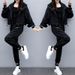 Two-piece Casual For Spring Autumn, Plus-size Women's European-style Fashionable And Youthful Sportswear Two-piece Set_ecoleips.com