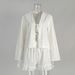 Women's Clothing Pure Cotton Bandage Cardigan Shorts Suit Loose Casual Shorts Suit_ecoleips.com