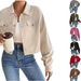 Women's Elegant Slim Fit Corduroy Cardigan Jacket Polo Collar Short Zipper Autumn Winter Ladies Fashion_ecoleips.com