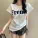 INS Pure Desire Women's T-Shirt Drop Shoulder Short Sleeve Loose Fit Slimming Base Layer Top For Summer Trendy_ecoleips.com
