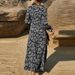 Vintage Floral Print Slim Bohemian Dress Women Fashion Round Neck Long Party Dress Autumn Long Sleeve Beach Maxi Dresses Vestido_ecoleips.com