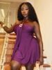 Weird Puss Metal Buckle Dress Women Sexy Elegant Sleeveless Halter Bandages Ribbon Stretch Chic Midnight Party Club Mini Bodycon_ecoleips.com
